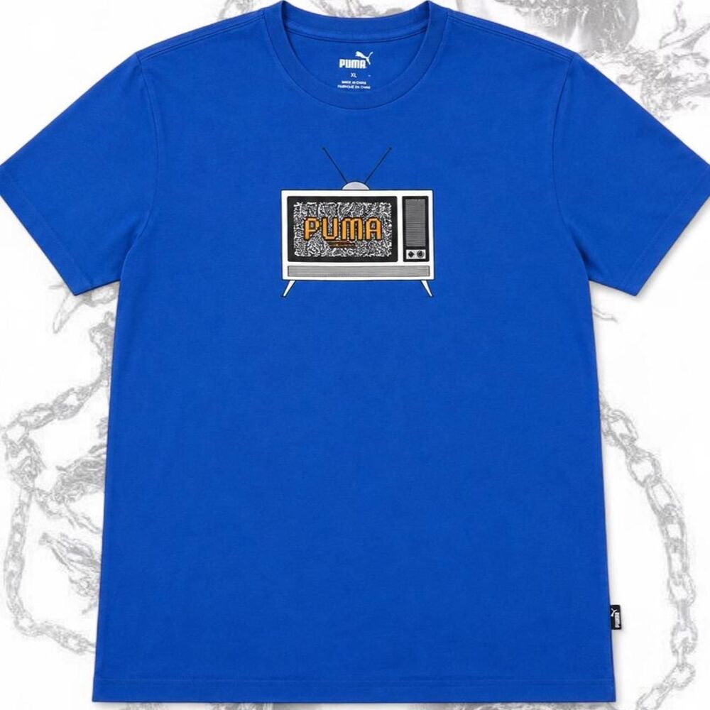 PUMA T-shirt with a retro television graphic